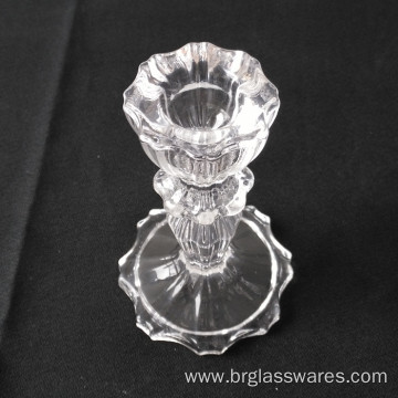 Small Glass Candle Holder for Taper Candle set